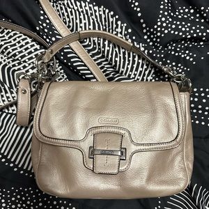 Coach Metallic Gold/Beige Purse